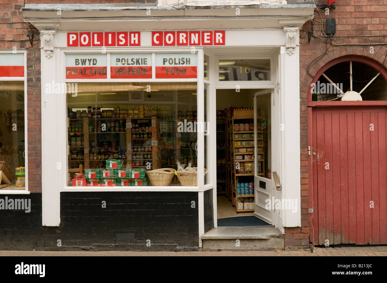 Polish delicatessen food shop speciality store in Newtown Powys wales