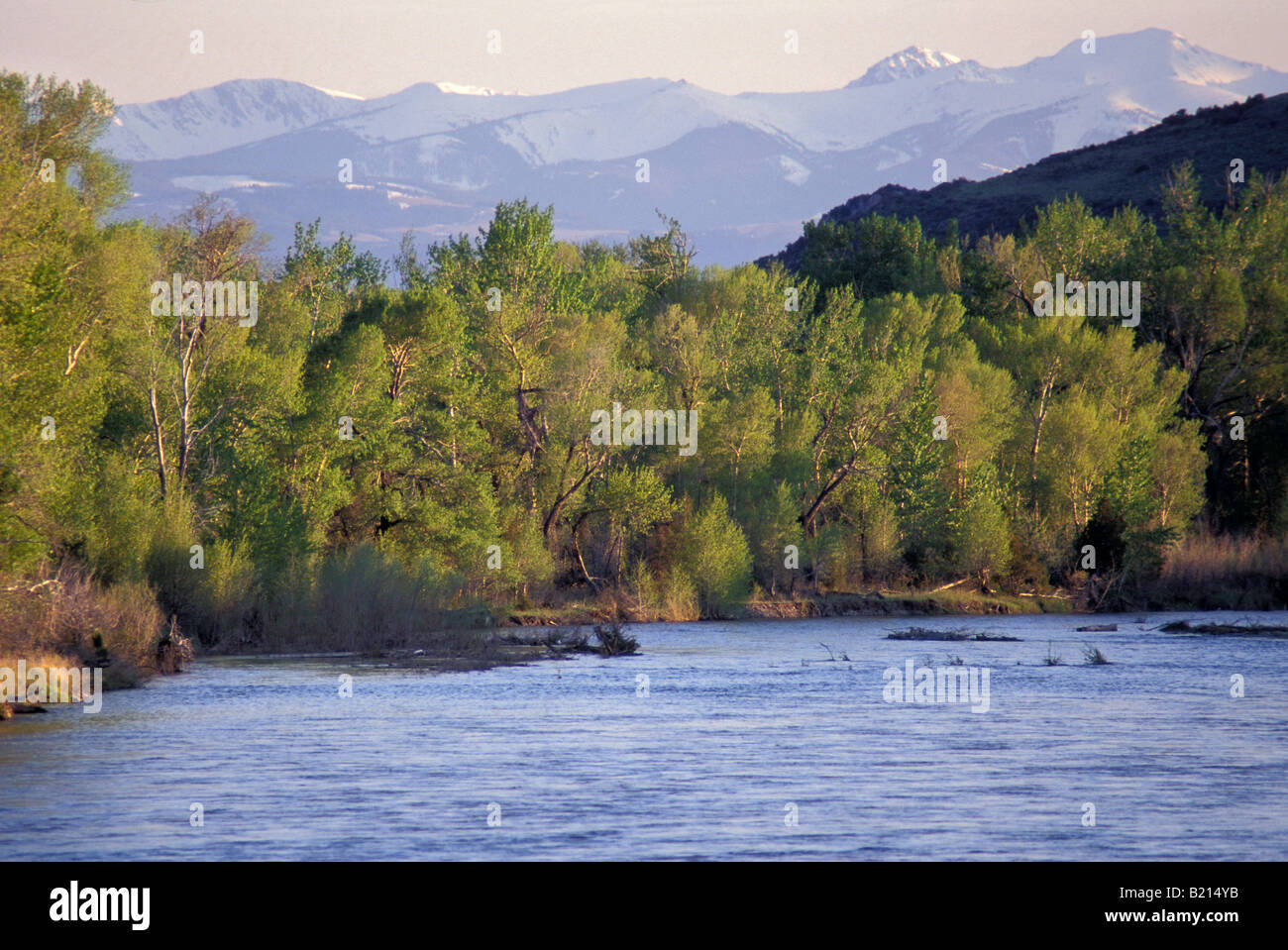Jefferson River named for President Thomas Jefferson by Lewis and Clark. Photograph Stock Photo