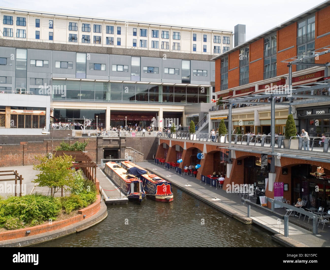 By the canal at the Mailbox shopping centre and complex in Birmingham