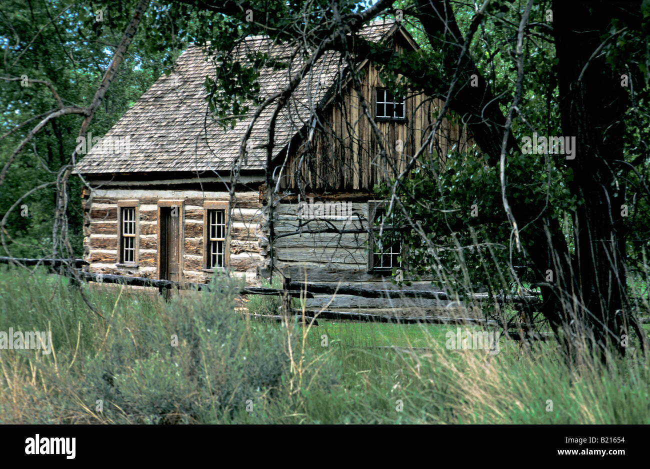 Theodore Roosevelt s log home, known as the Maltese Cross Cabin, near Medora North Dakota