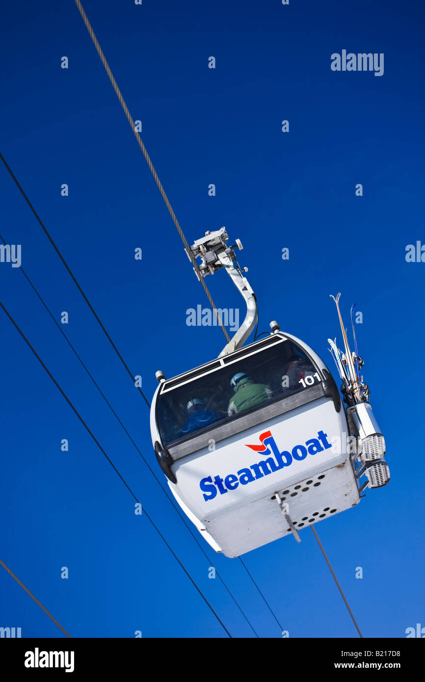 A gondola at Steamboat Springs ski resort, Colorado, USA Stock Photo
