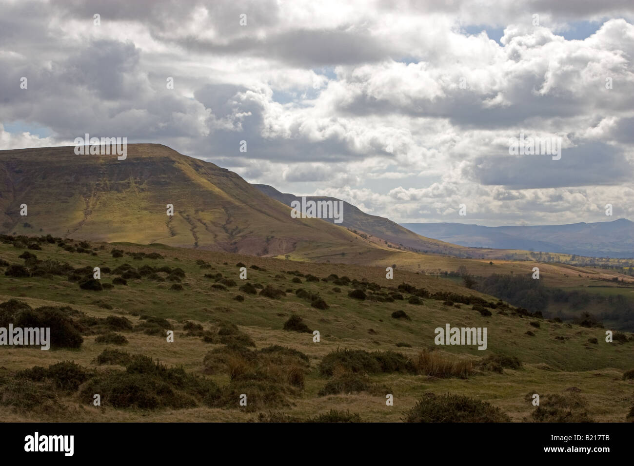 Black Mountains near Hay on Wye Wales Stock Photo Alamy