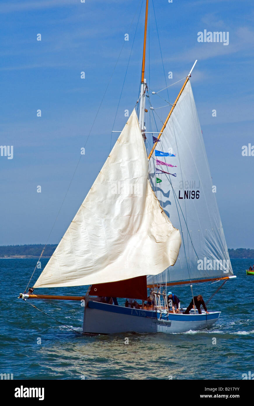 Old Gaffers wooden boat rally Yarmouth Isle of Wight England UK June 2007 Stock Photo