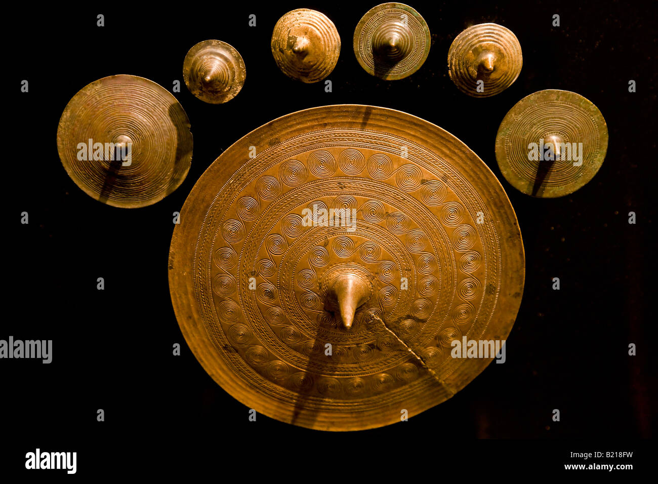 Discs of votive offering from 1400 BC Stock Photo Alamy