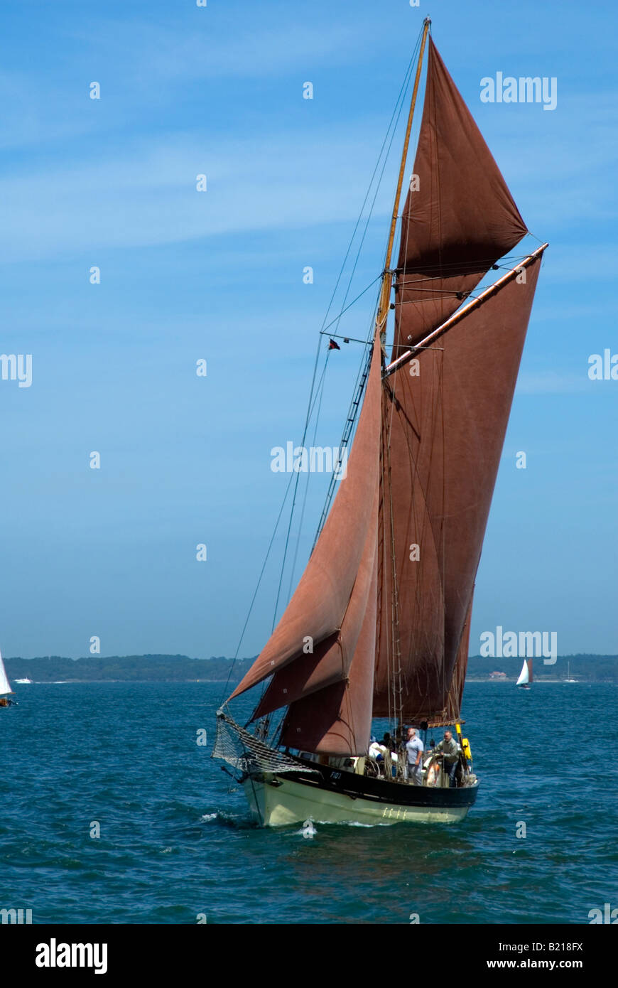 Old Gaffers wooden boat rally Yarmouth Isle of Wight England UK June 2007 Stock Photo