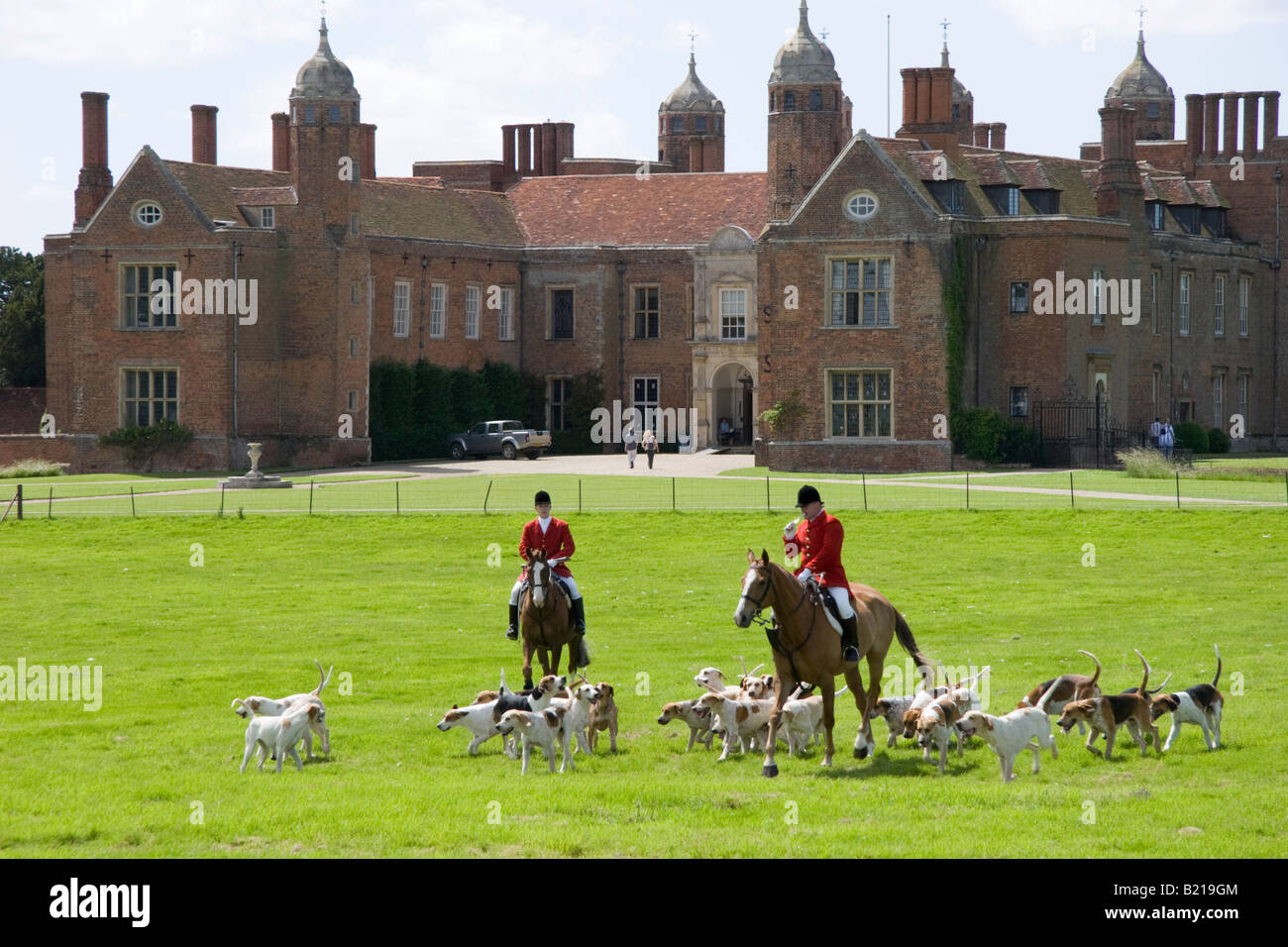 Huntsmen and hounds of the Suffolk Hunt Stock Photo