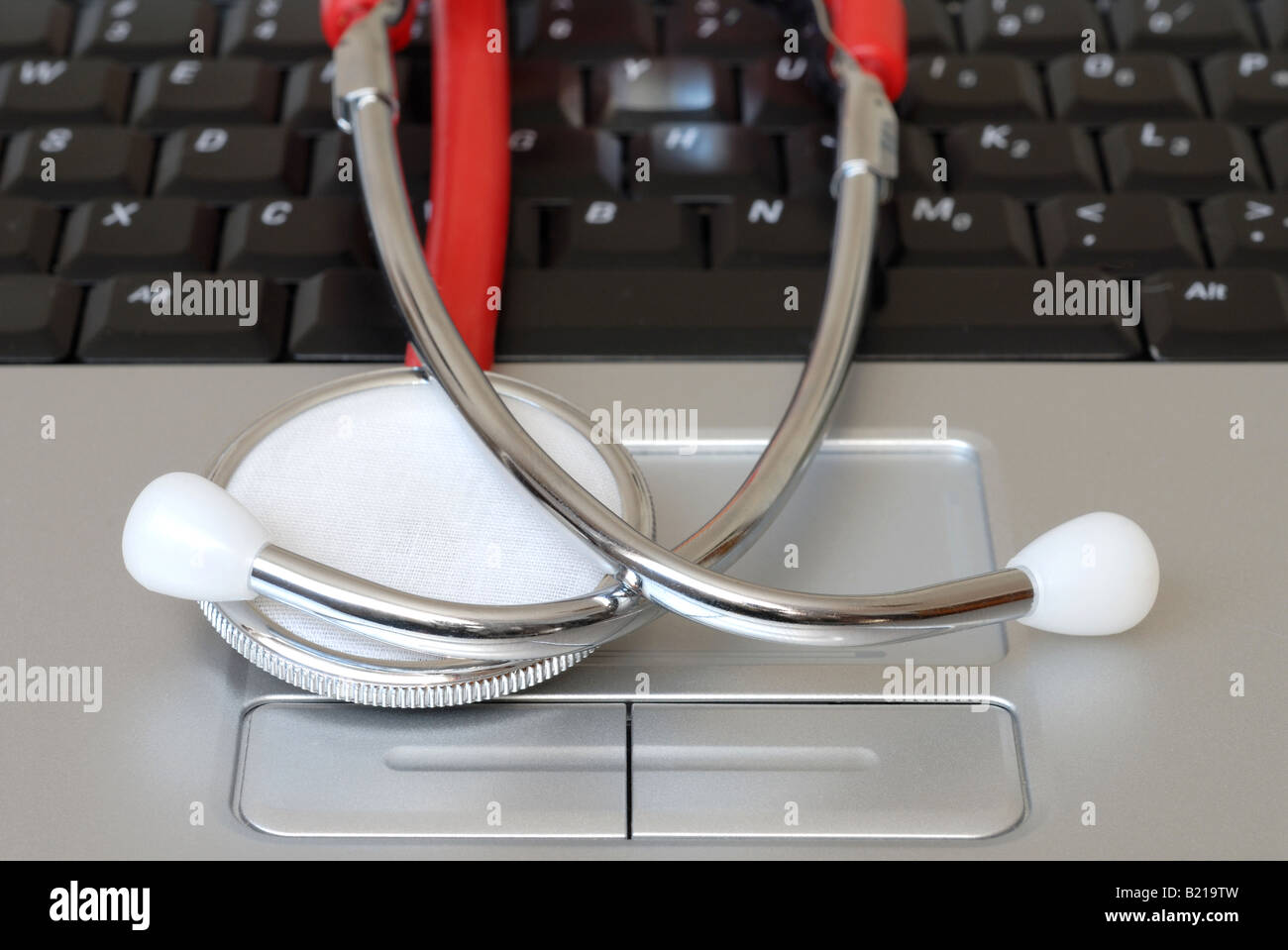 Stethoscope on Keyboard Stock Photo - Alamy