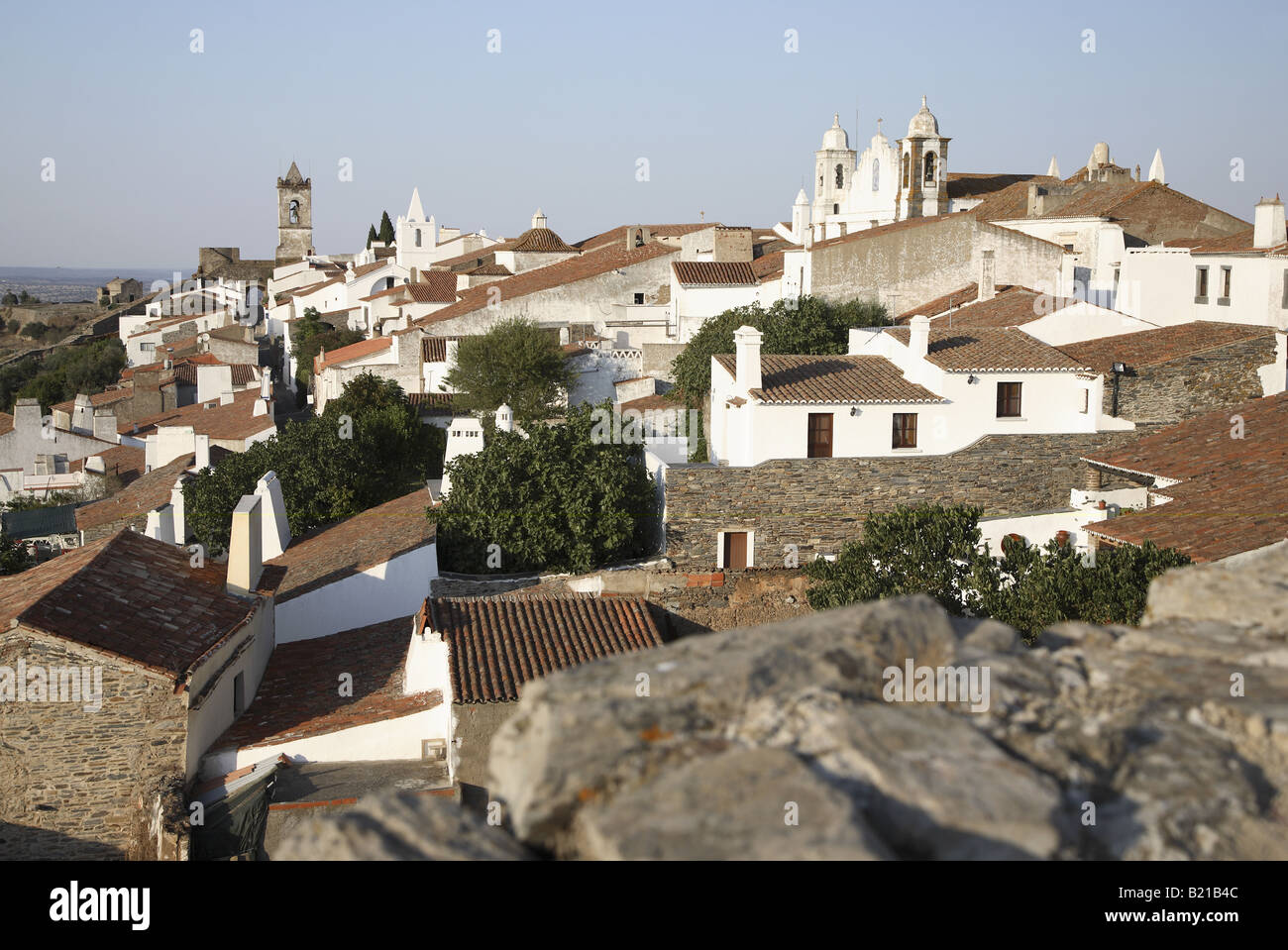View of Monsaraz, Alto Alentejo, Portugal Stock Photo