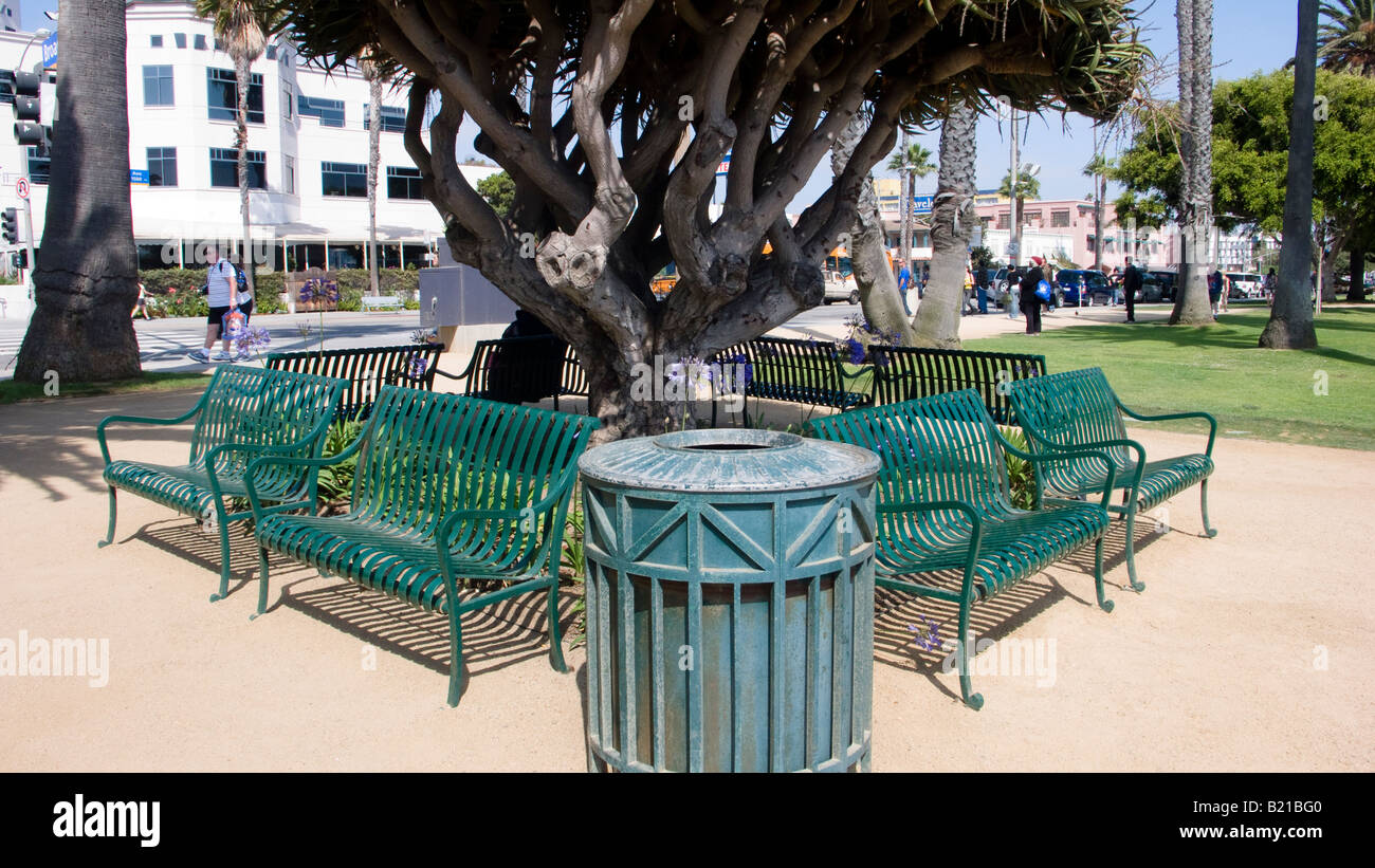 Resting area, Santa Monica, California, USA Stock Photo