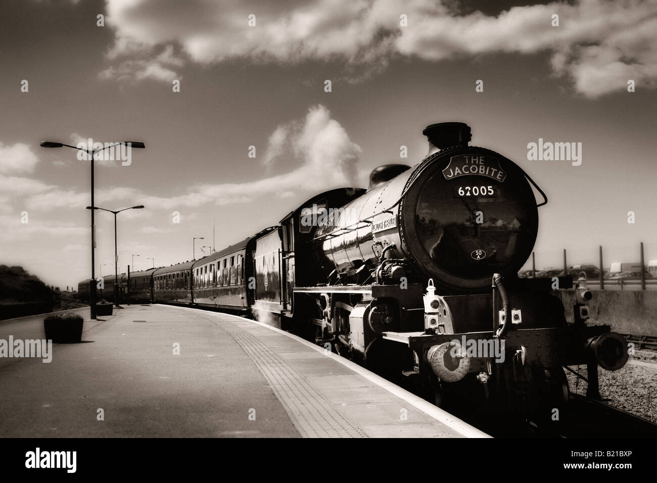 Jacobite steam train Stock Photo