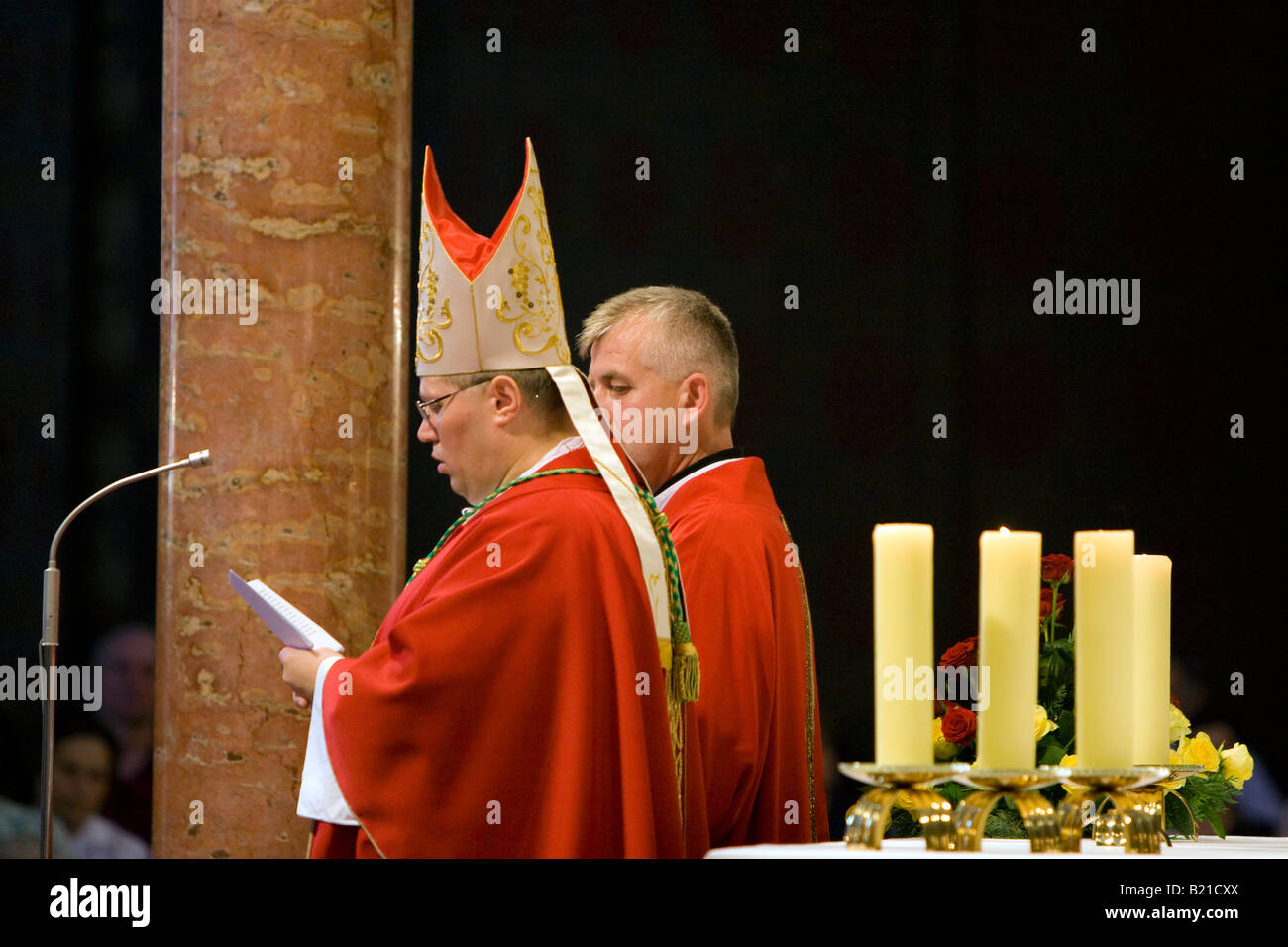 Bishop Djuro Hranic from the new Archdiocese of Djakovo Osijek Stock Photo