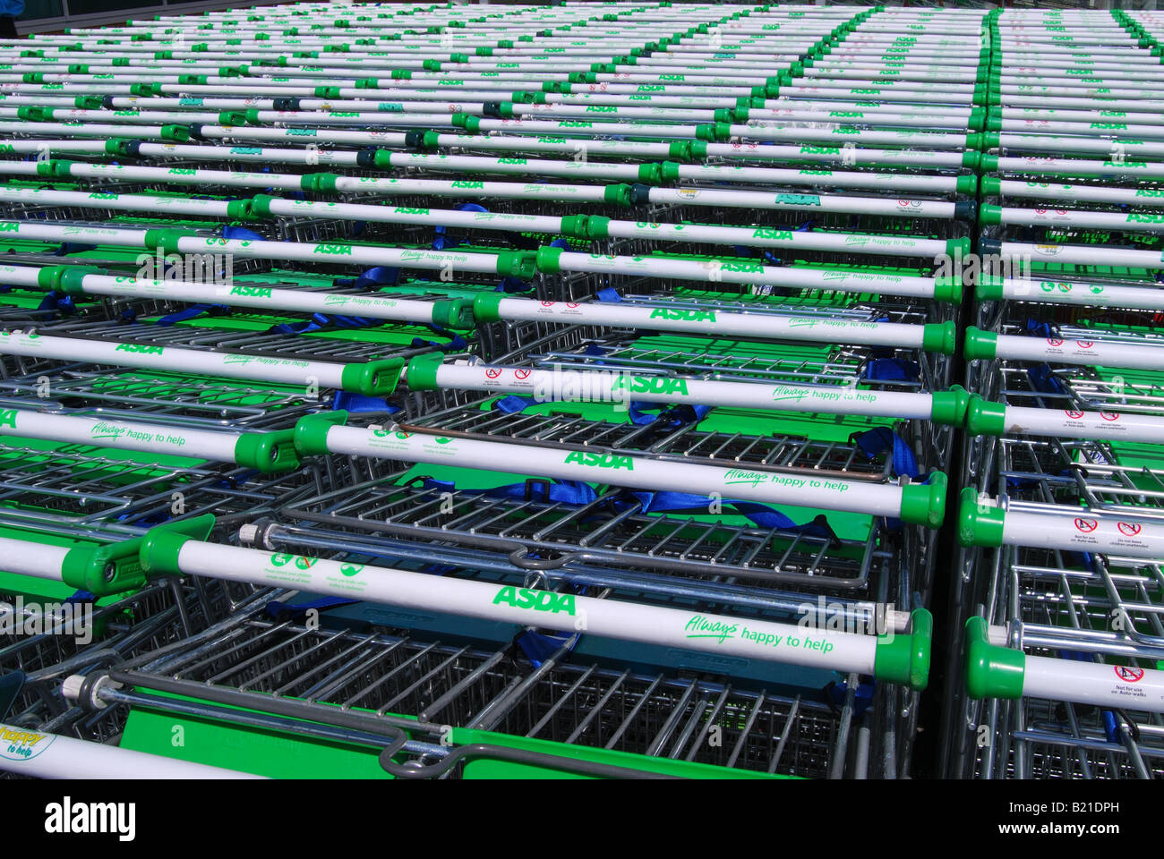Stacked Shopping Trollies Asda 24 Hi res Stock Photography And Images 