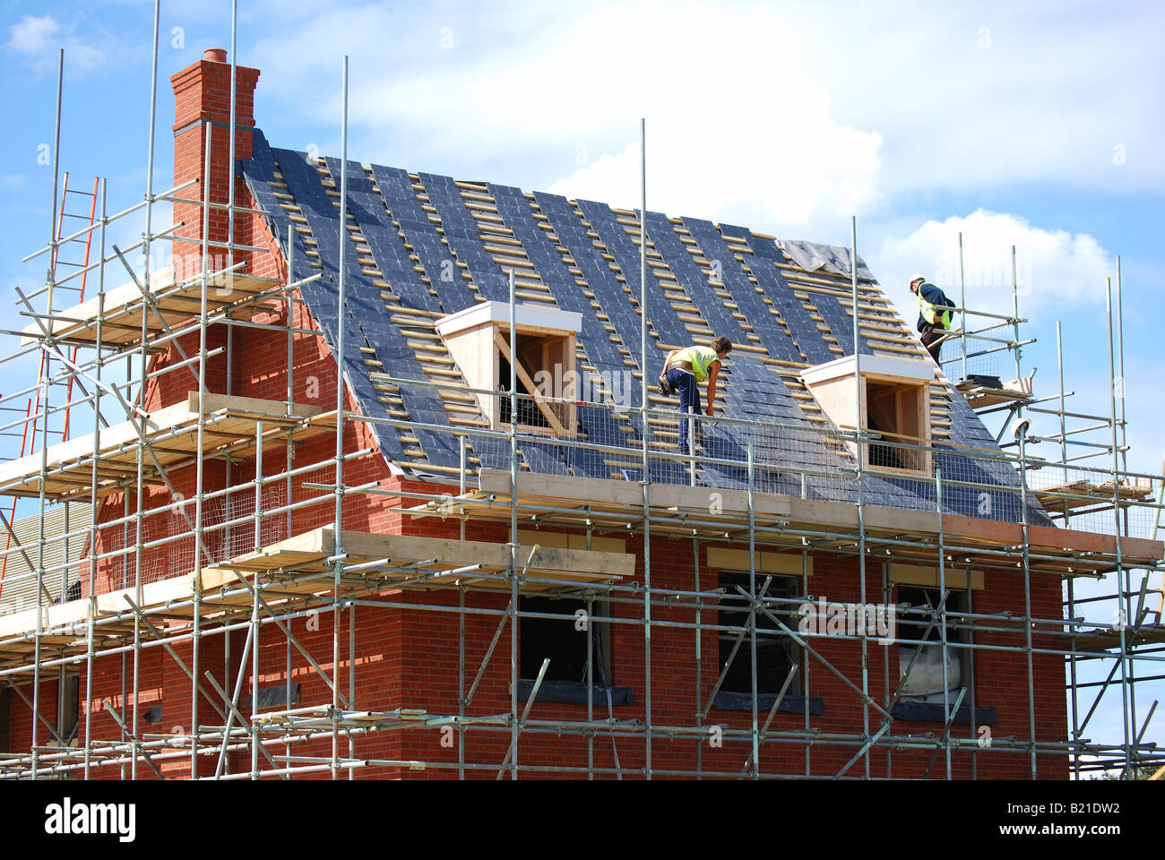 New block of flats being built, Nr.Bedford, Bedfordshire, England, United Kingdom Stock Photo