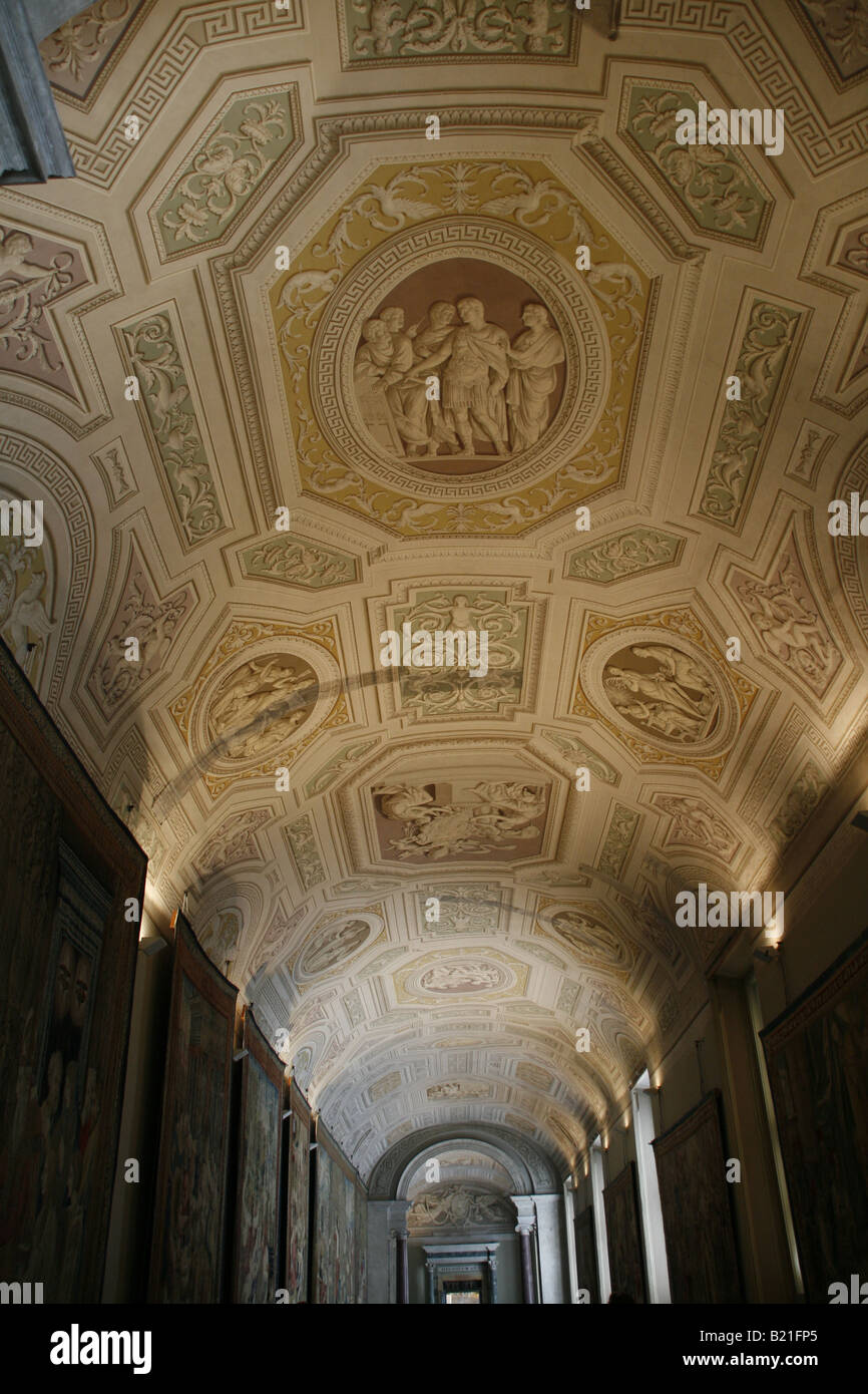 ceiling in tapestry room, vatican museum, rome Stock Photo Alamy