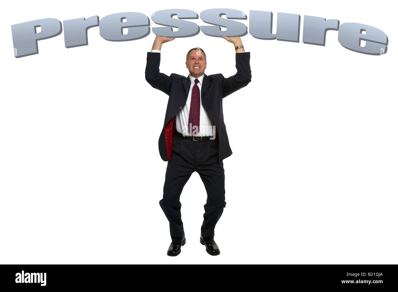 Concept Under Pressure shot of a business man Stock Photo