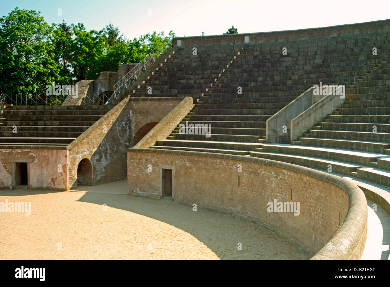 Amphitheatre, Xanten Archaeological Park, Germany Stock Photo