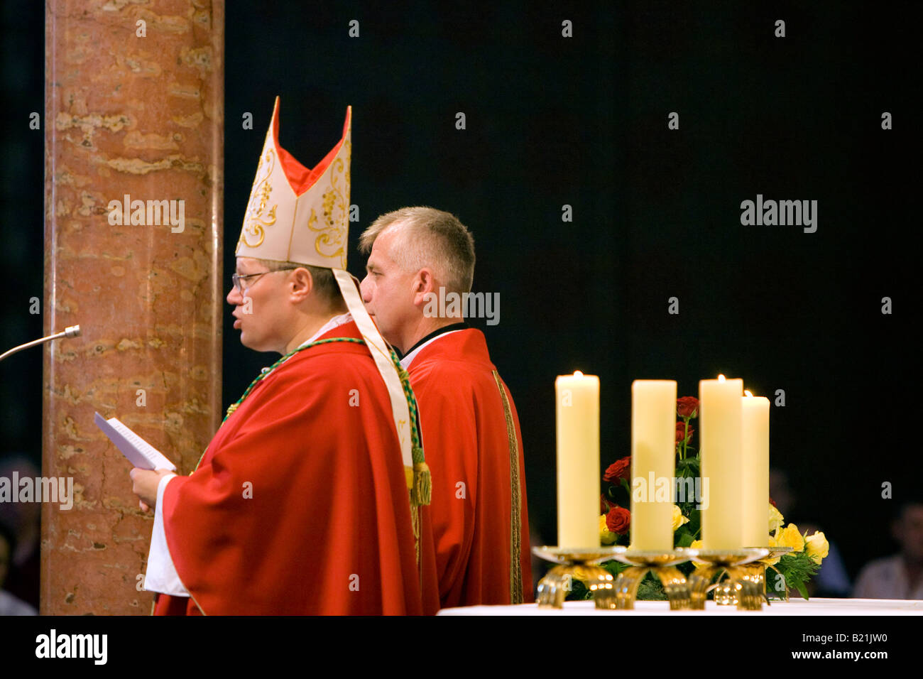 Bishop Duro Hranic from the new Archdiocese of Djakovo Osijek Stock Photo