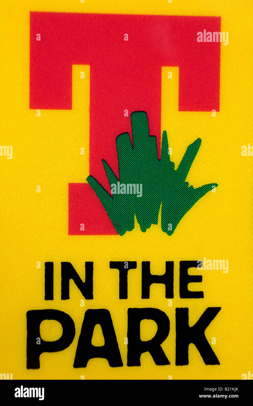 Official LOGO to the 'T in the Park' music festival held on the 11th-13th July 2008 in Balado, Perth and Kinross, Scotland, UK Stock Photo