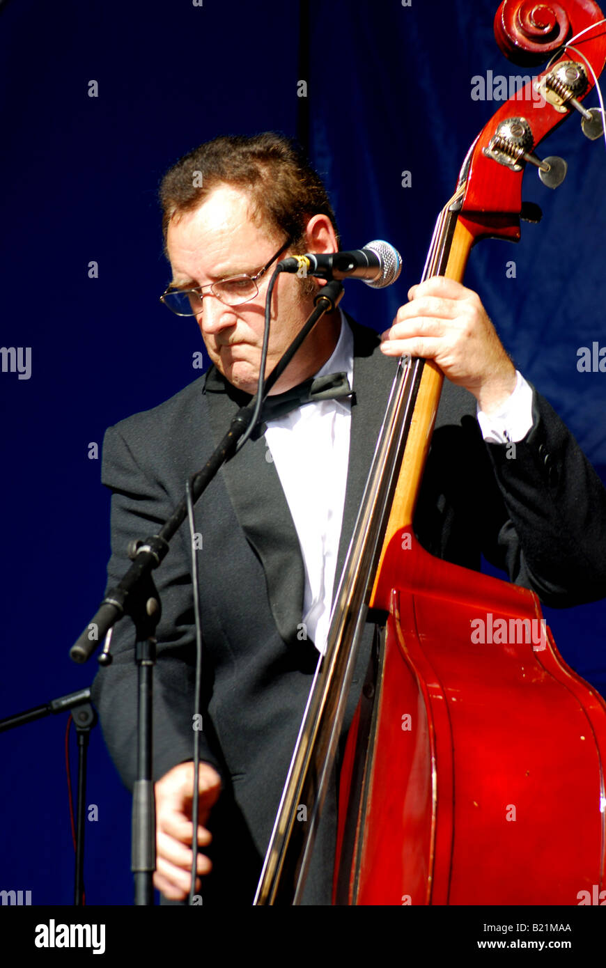 Bass player in buddy holly hires stock photography and images Alamy