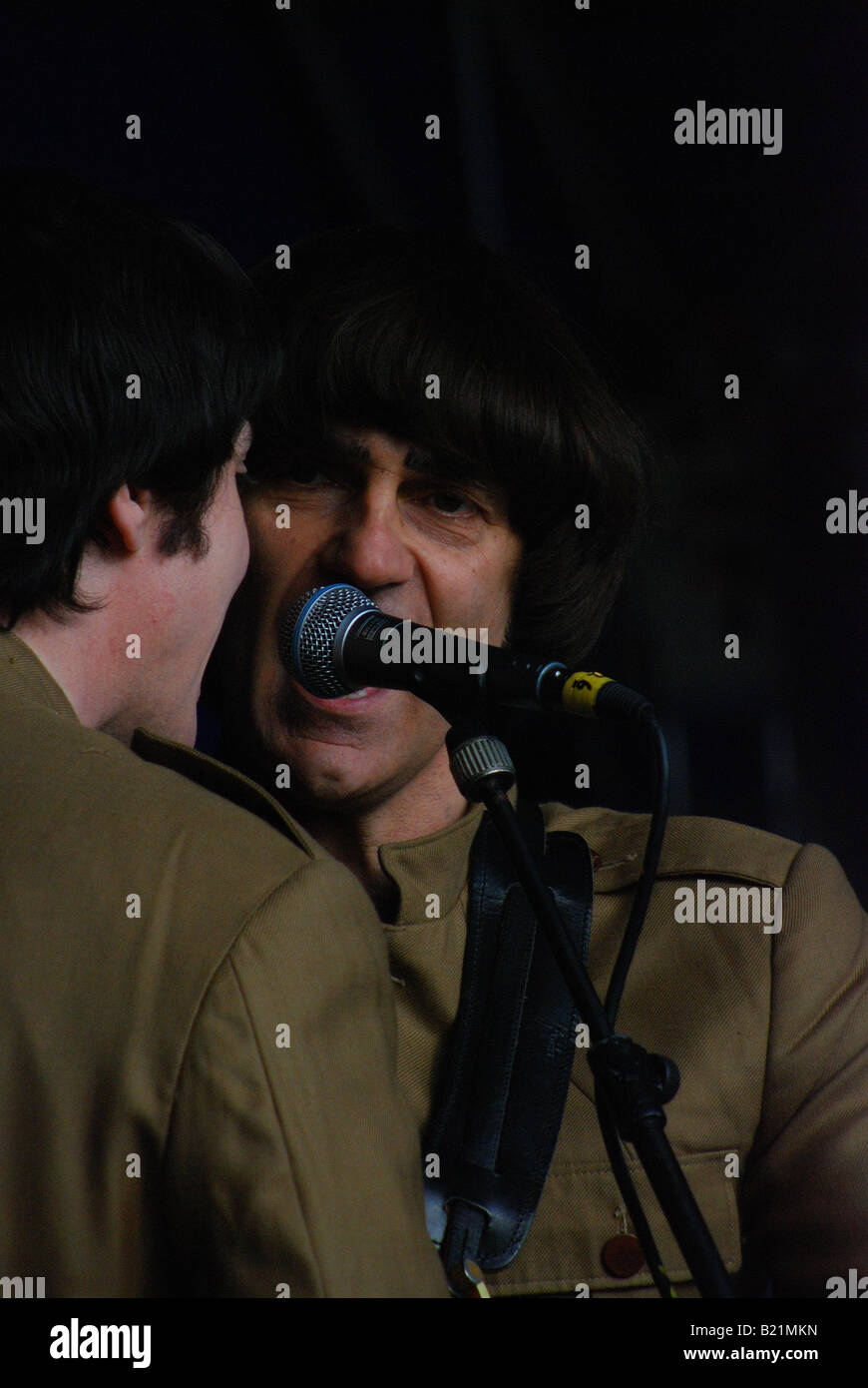 Look alikes in a tribute band called the Bootleg Beetles Stock Photo