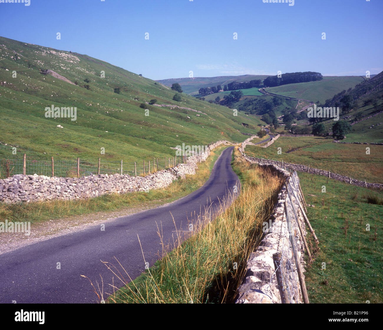 Yorkshire Dales A dales country road in Coverdale Stock Photo Alamy