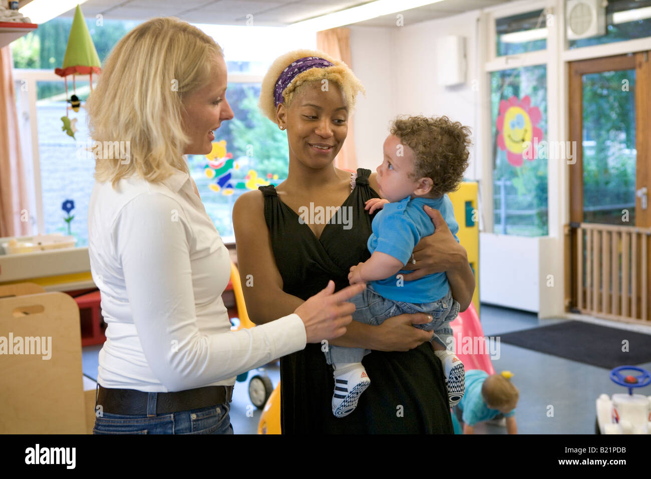 Daycare center and parent hires stock photography and images Alamy