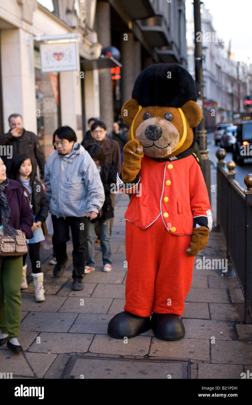 A bear in a beefeater costume in a London street Stock Photo Alamy