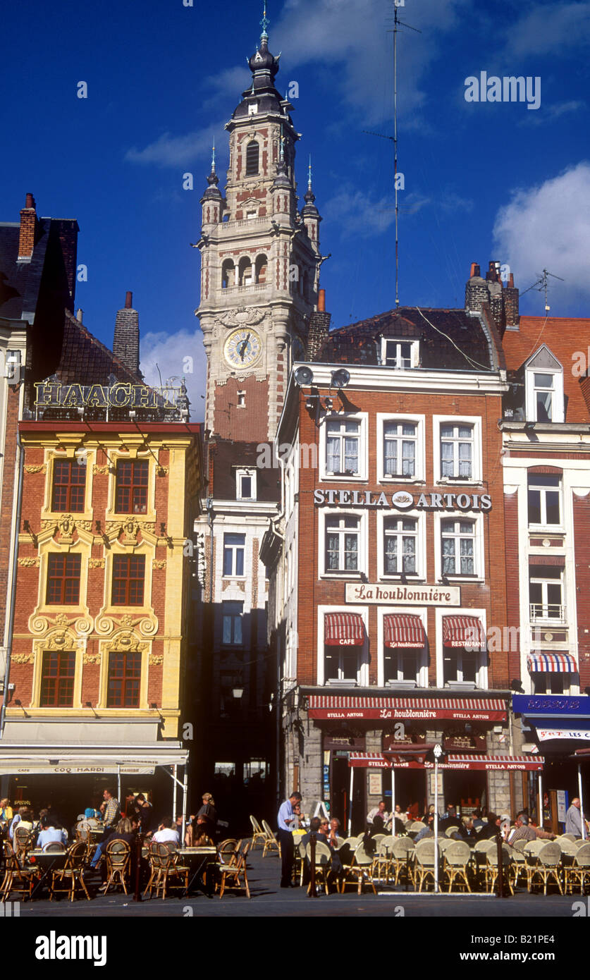 Lille Cafes and Restautants in Place General de Gaulle Stock Photo Alamy