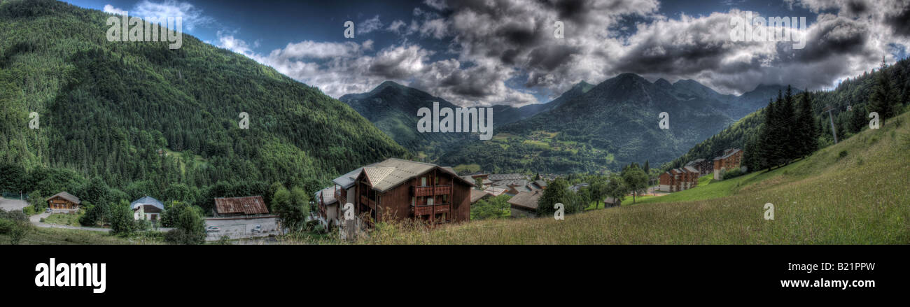 A panoramic view of the Alps Stock Photo