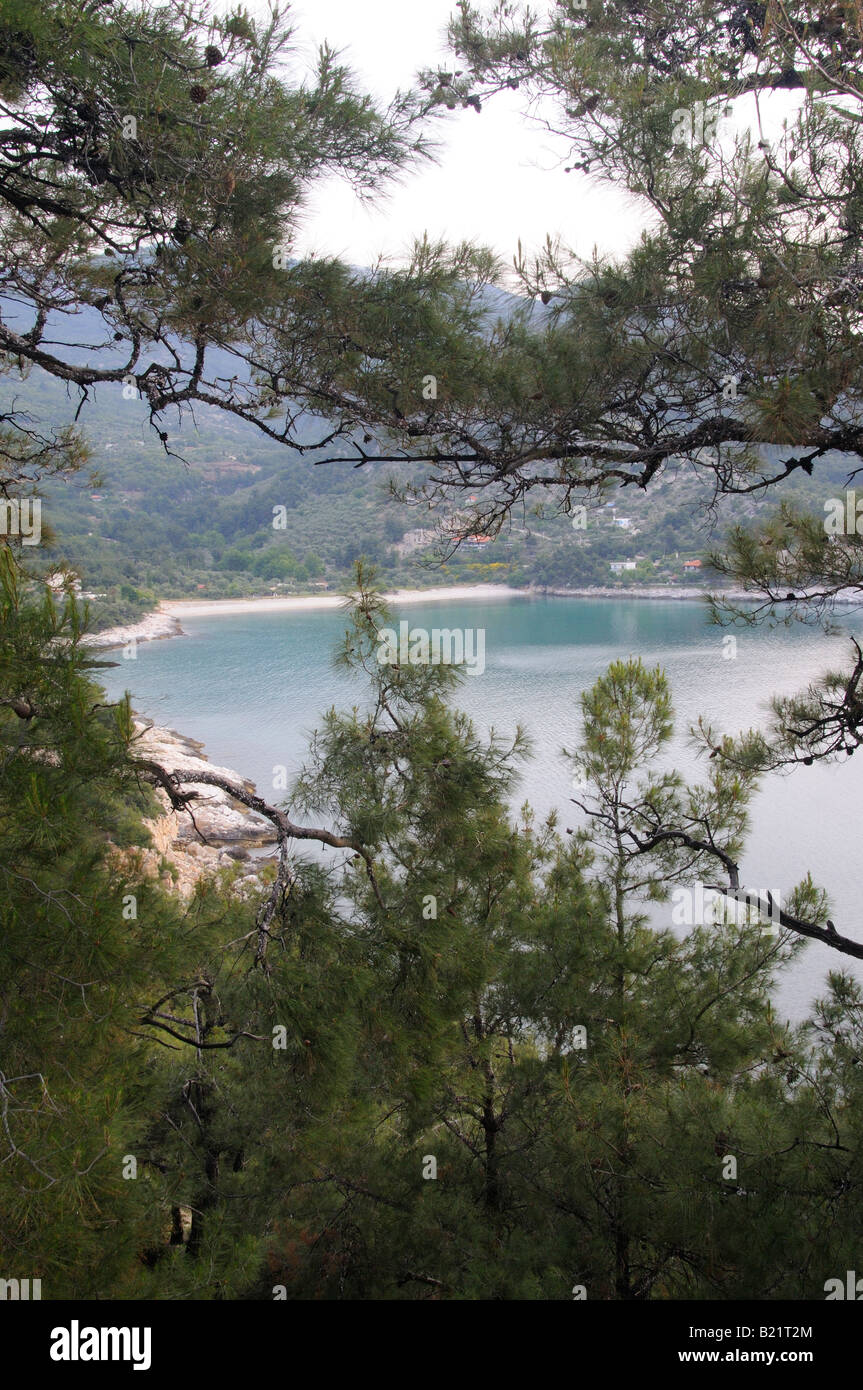 Golden Beach Thassos Stock Photo Alamy