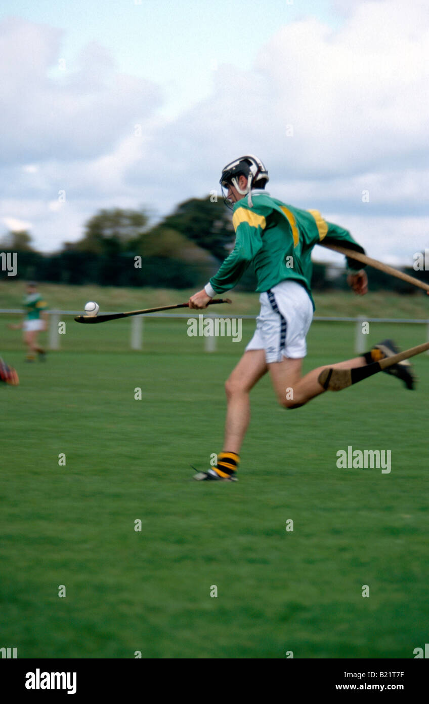 Individual player at Hurling match Kilkenny County Kilkenny Ireland