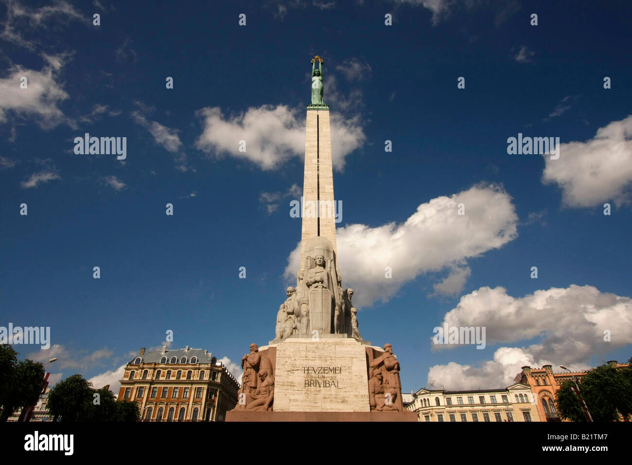 the Freedom Monument in Riga Latvia Baltic States Stock Photo