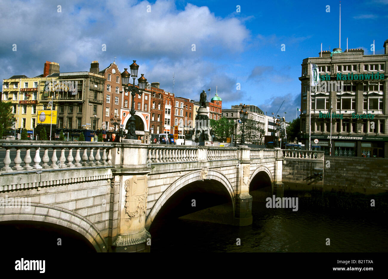 View of O Connell Bridge River Liffey Dublin Ireland Stock Photo - Alamy