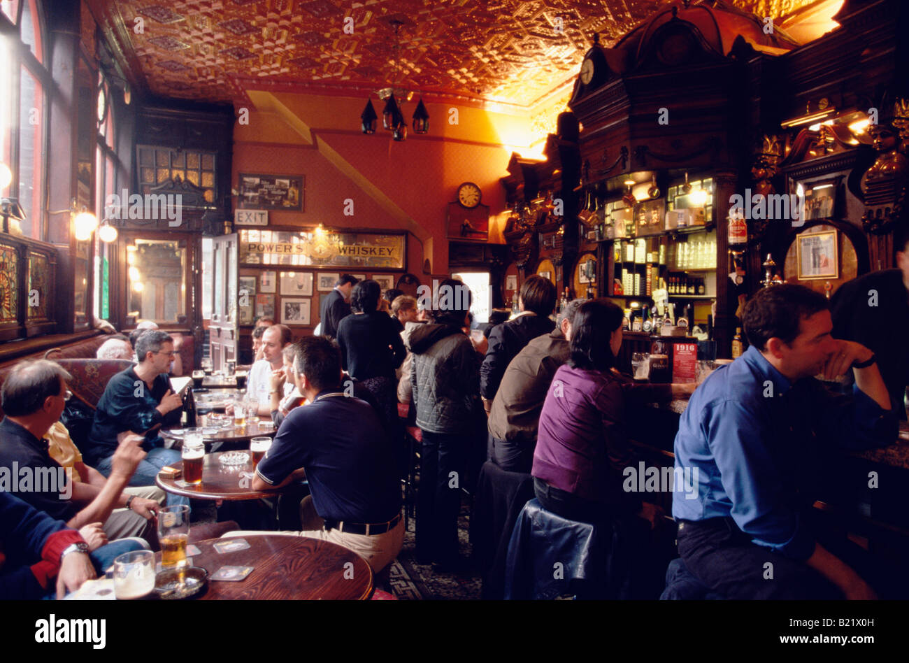Interior view of The International Bar Pub Dublin Ireland Stock Photo