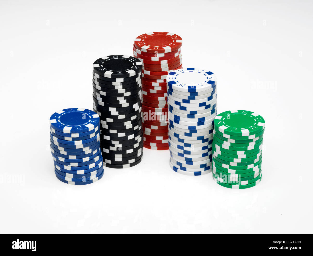 Multi piles of Poker Chips Stock Photo Alamy