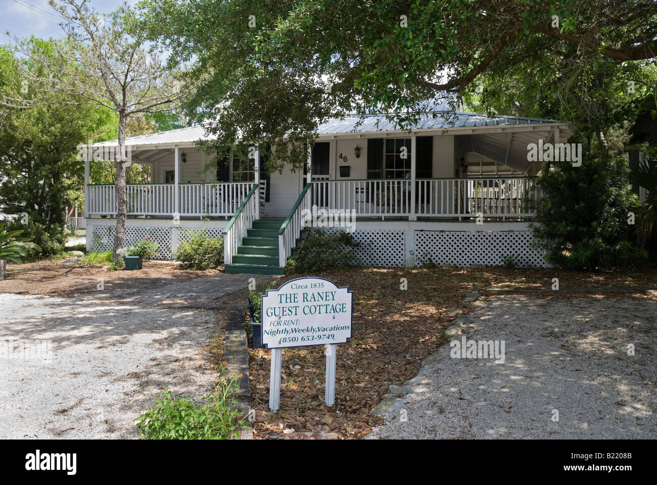 The Raney Guest Cottage ca 1835 Apalachicola Florida Stock Photo Alamy