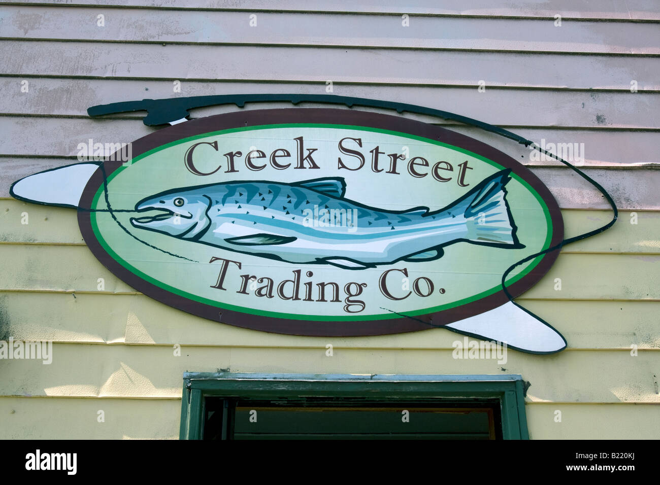 Creek street shopping district in Ketchikan, Alaska, USA Stock Photo