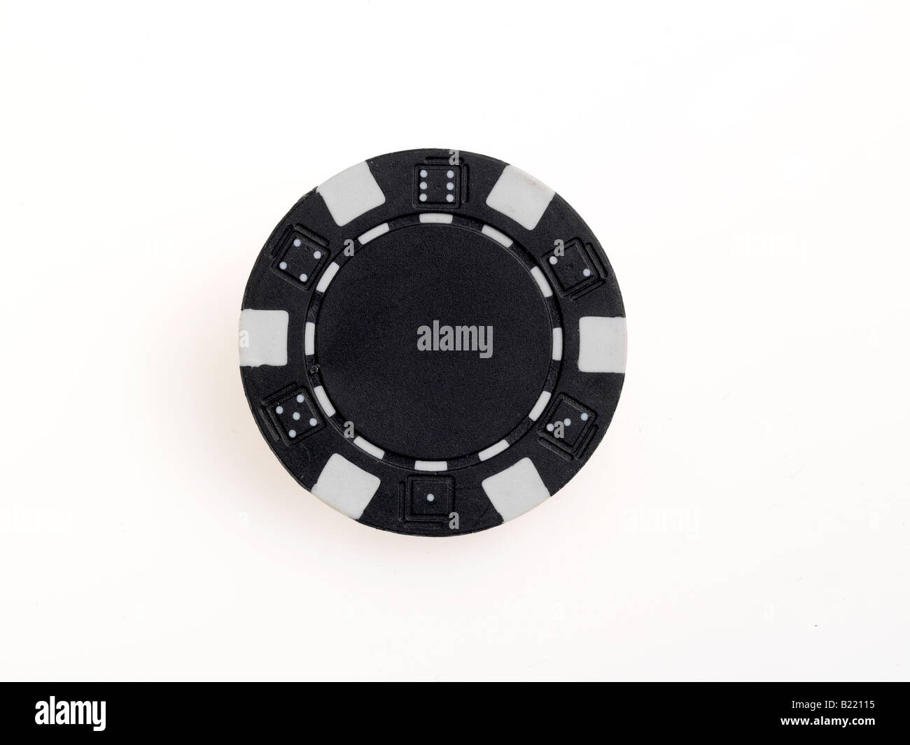 Black & White Poker Chip Stock Photo Alamy