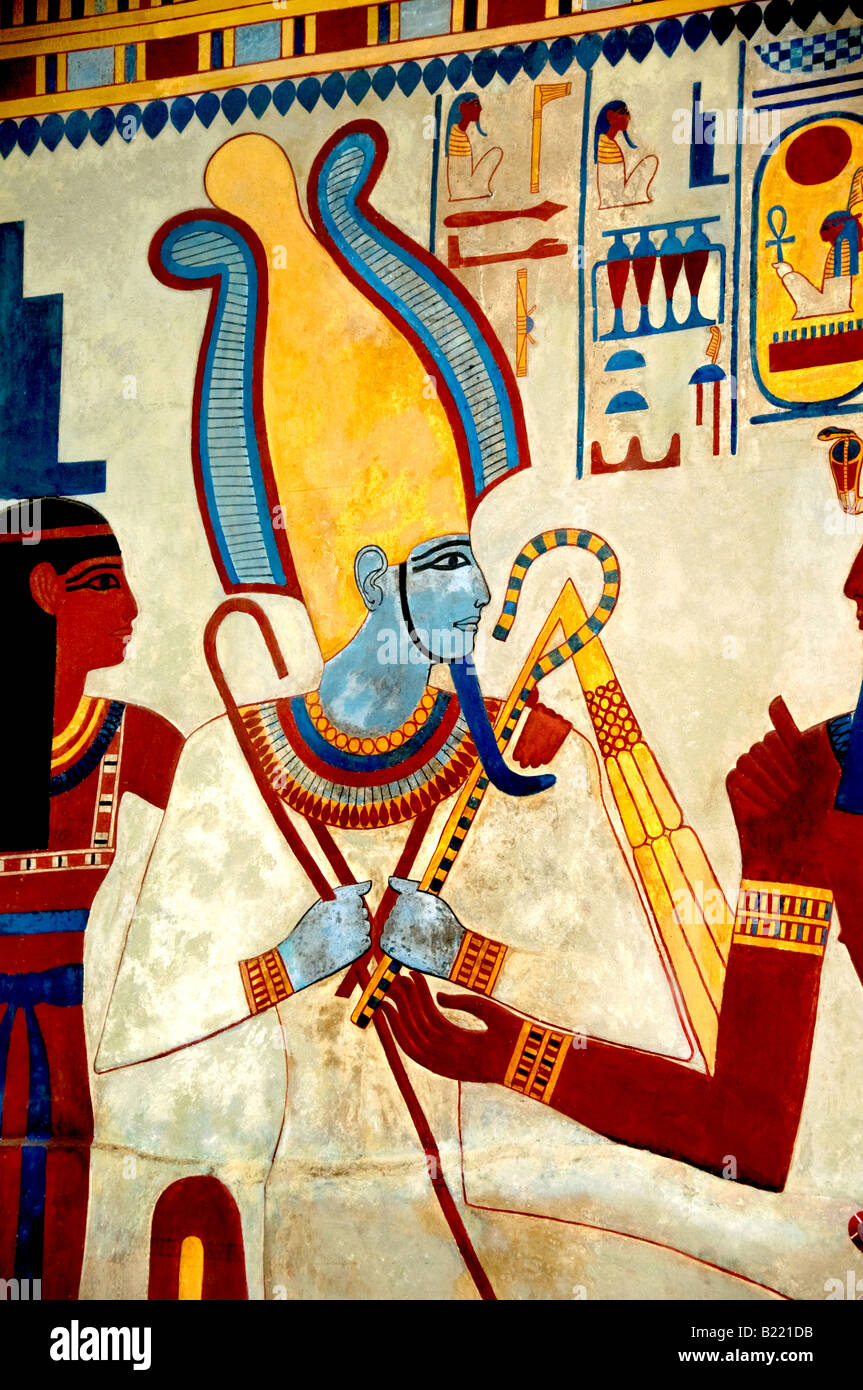 Egyptian gods tomb painting hi-res stock photography and images - Alamy