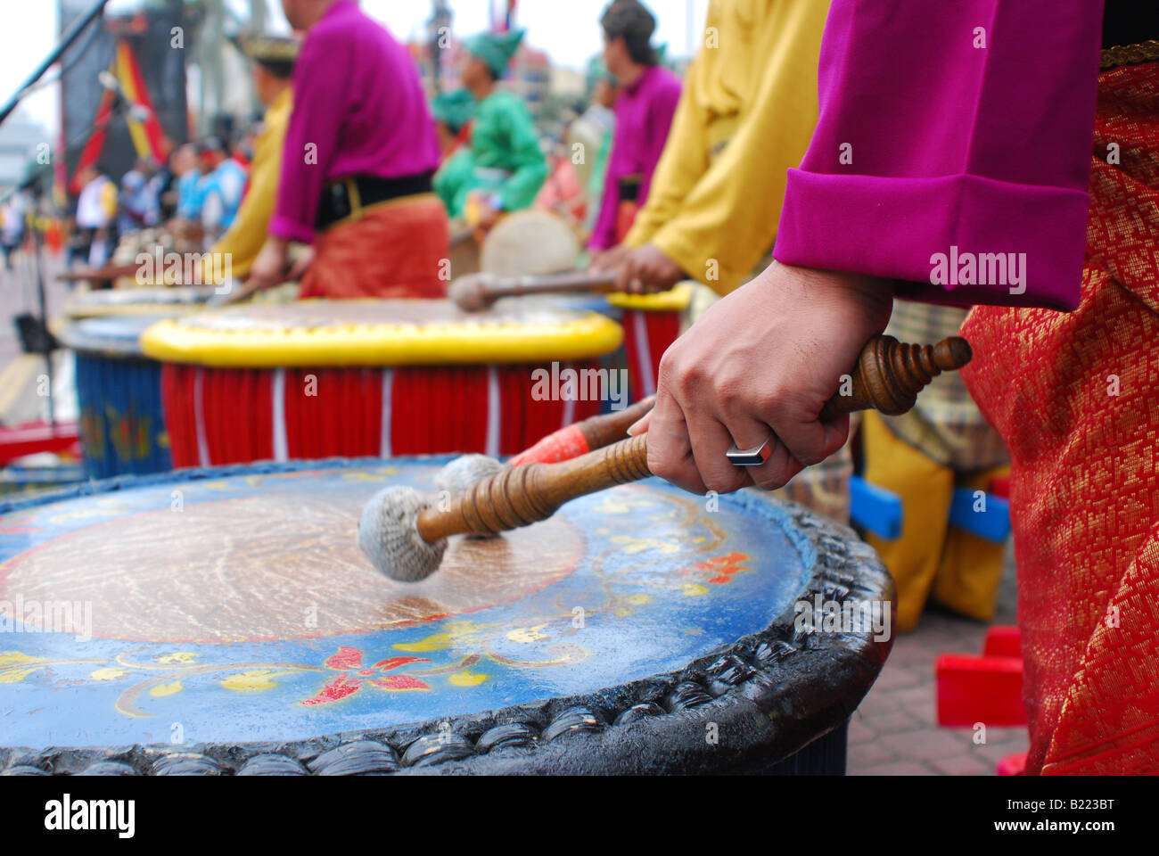 Malay traditional drum Rebana Ubi festival Stock Photo Alamy