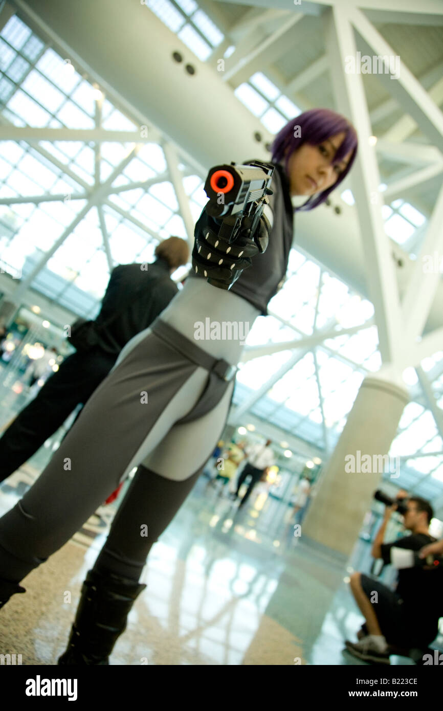 Anime Expo 2008 Los Angeles Convention Center July 5th 2008 Anime fan portraying Motoko Kusanagi from Ghost in the Shell Stock Photo