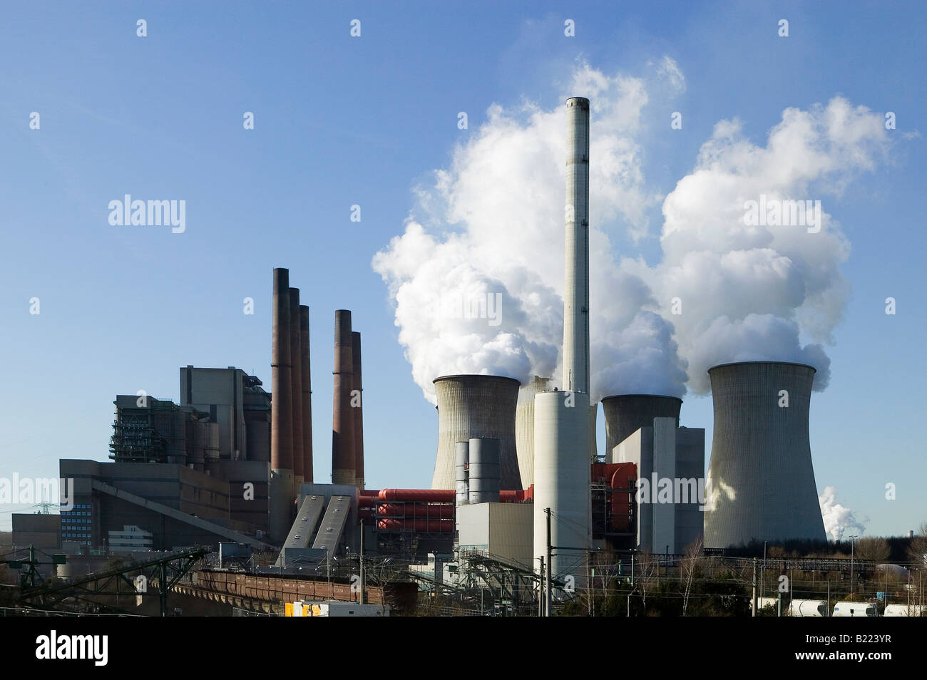 brown coal power plant  Neurath Germany Europe Stock Photo