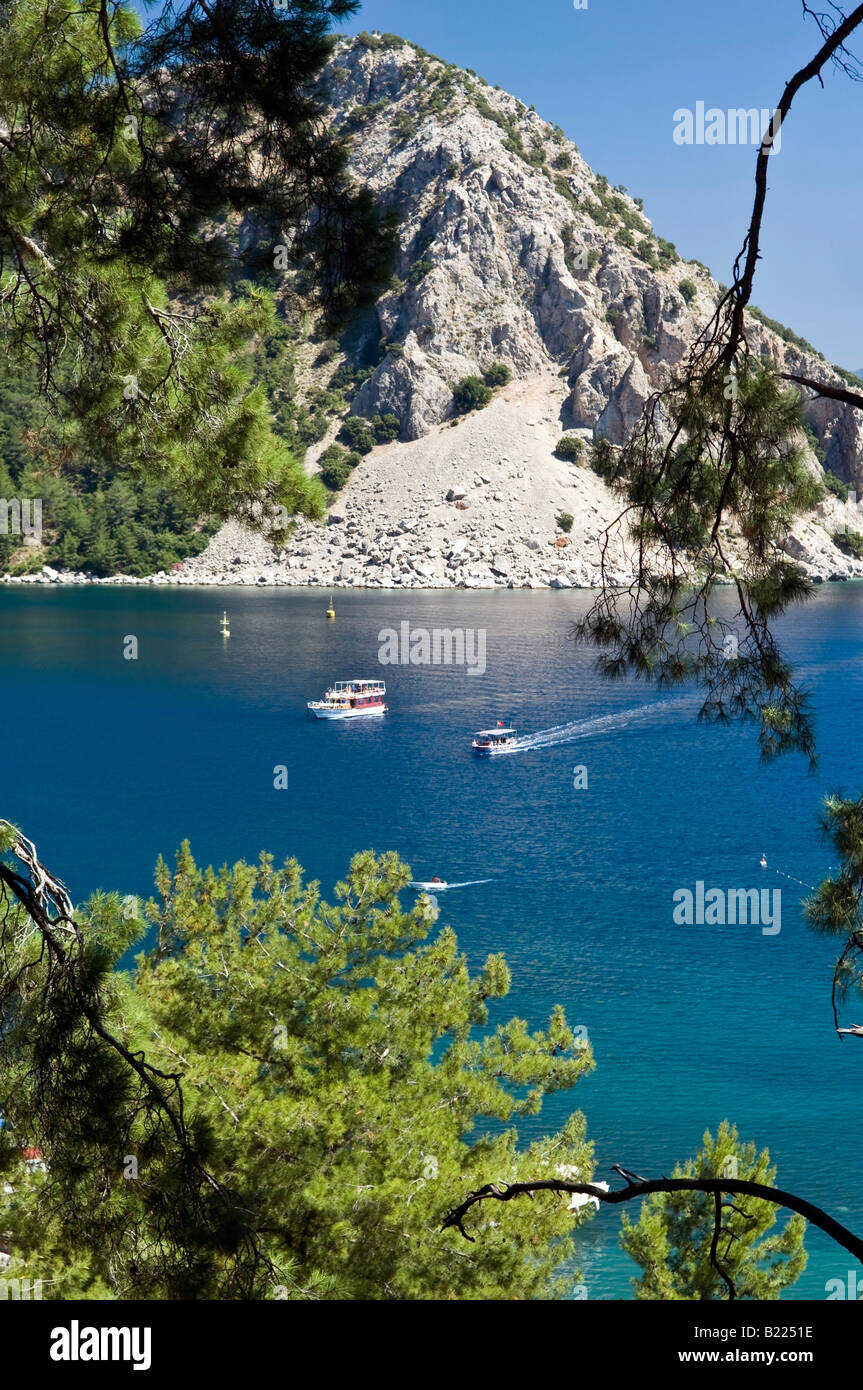 View over Turunc Bay Turunc Mugla Turkey Stock Photo