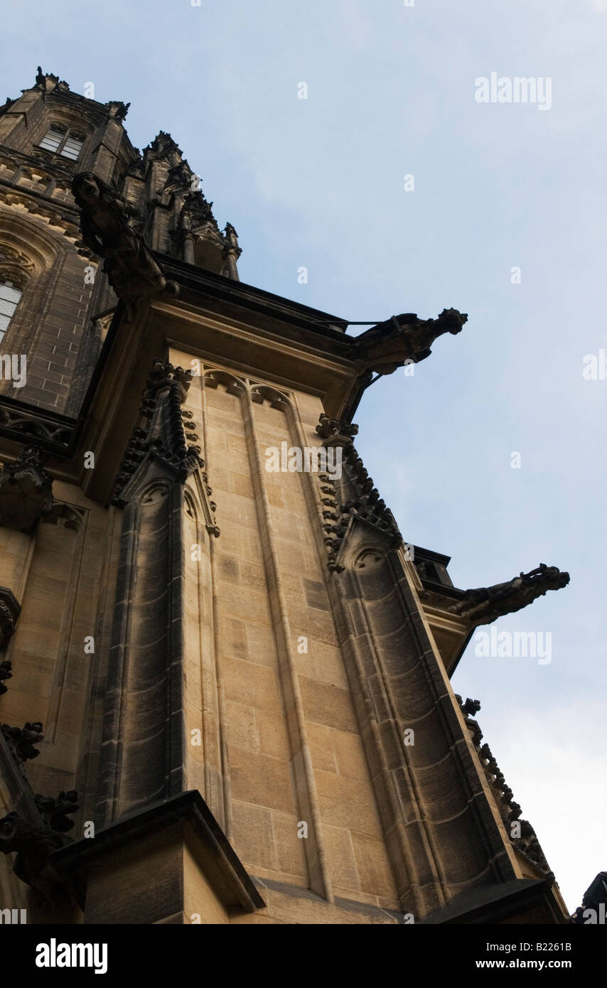 Detail  of St. Vitus' Cathedral, Prague Castle, Czech Republic Stock Photo