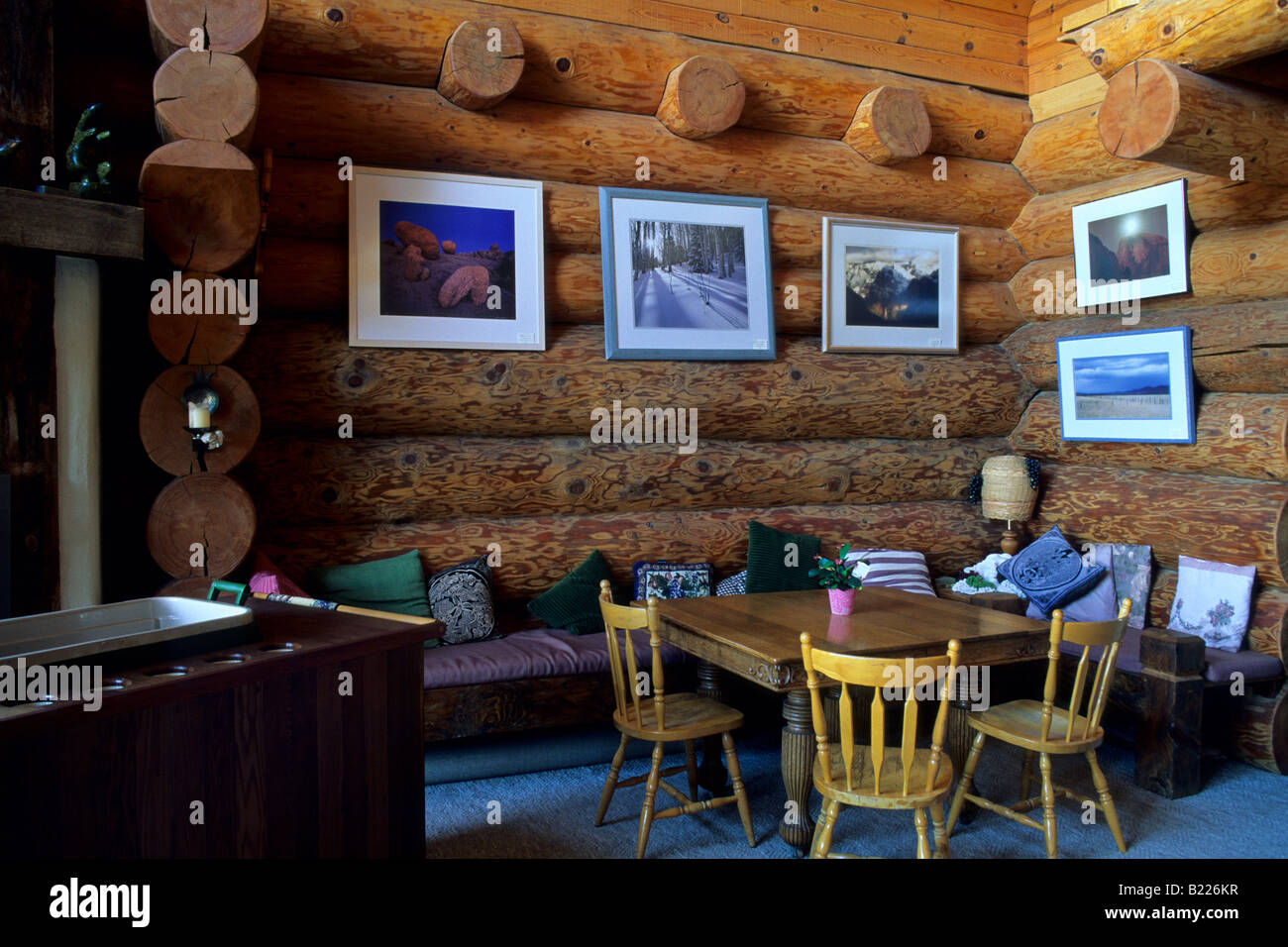 Interior of the Lodge Fitzpatrick Winery Lodge Fair Play El Dorado County California Stock Photo