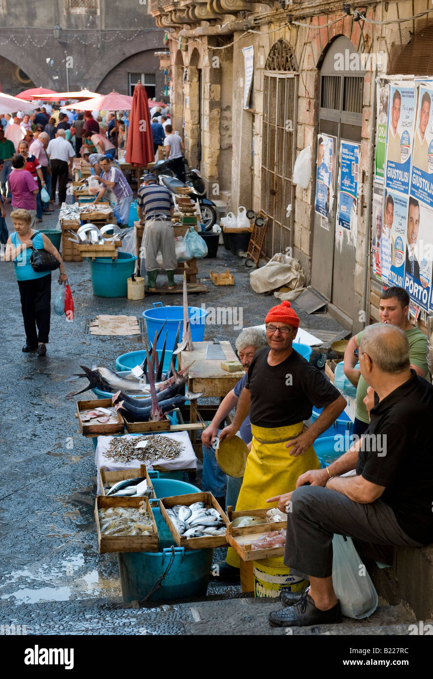 Fish Market, Catania Stock Photo
