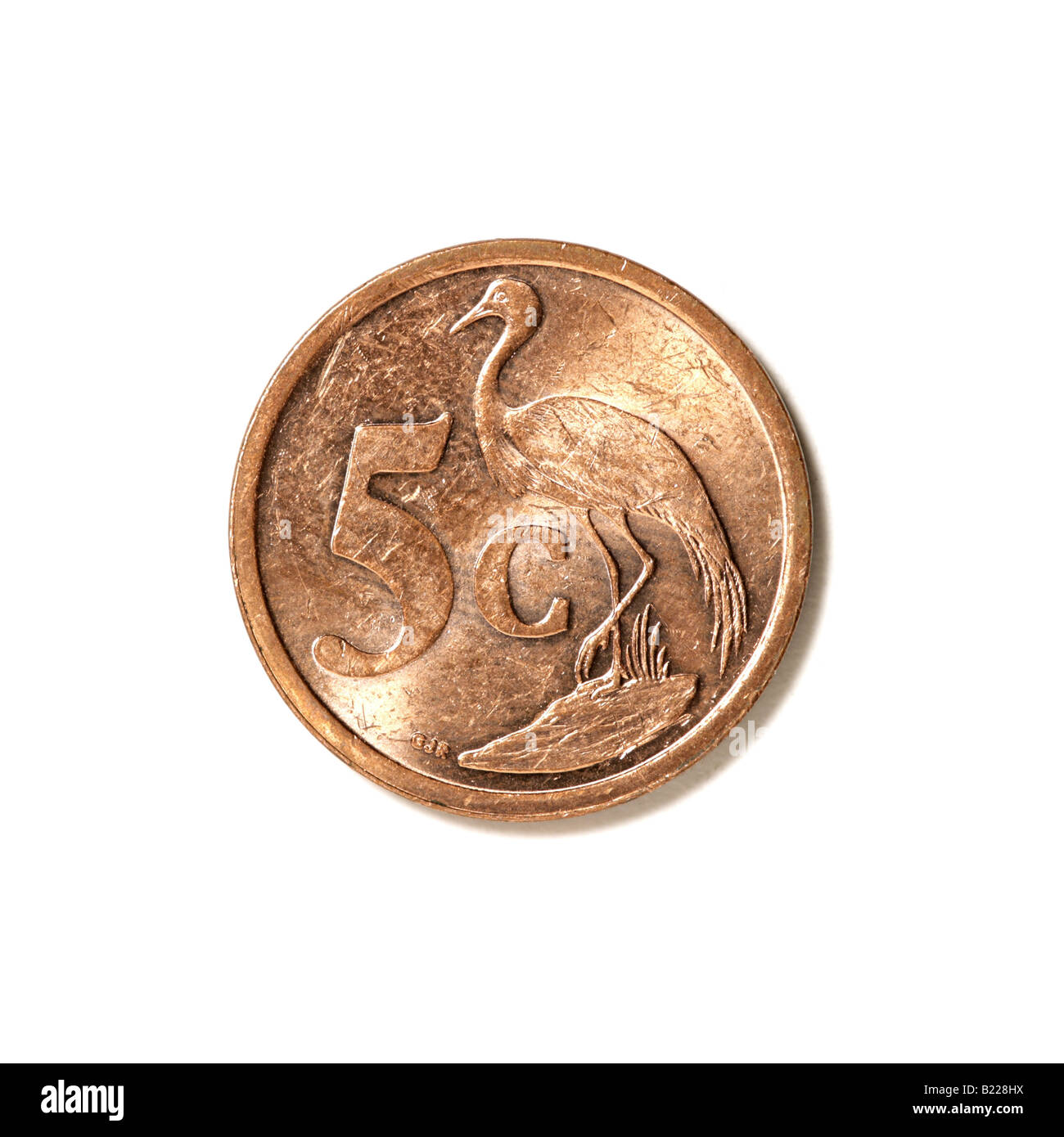 South African 5 cent coin Stock Photo