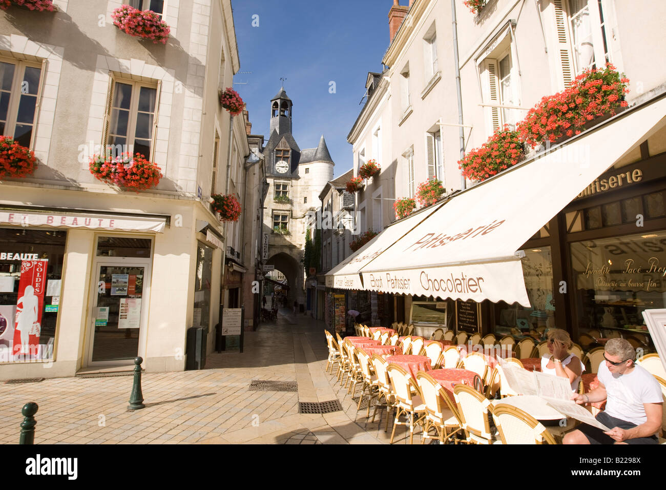 rue du Chateau in Amboise France 26 June 2008 Stock Photo