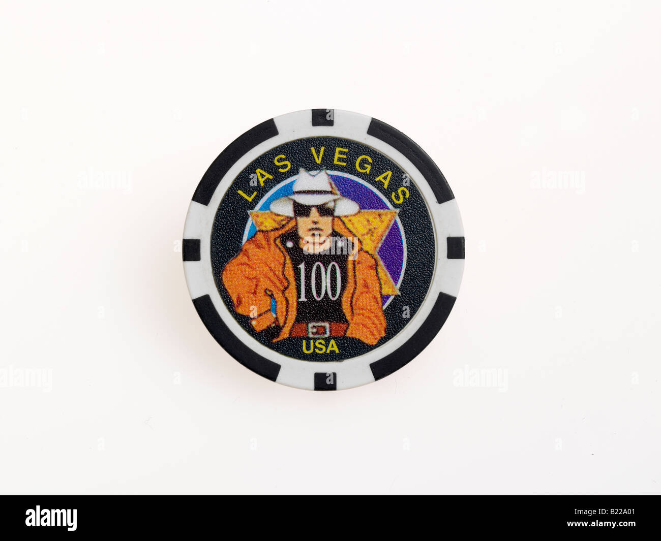 Las Vegas Poker Chip Stock Photo Alamy