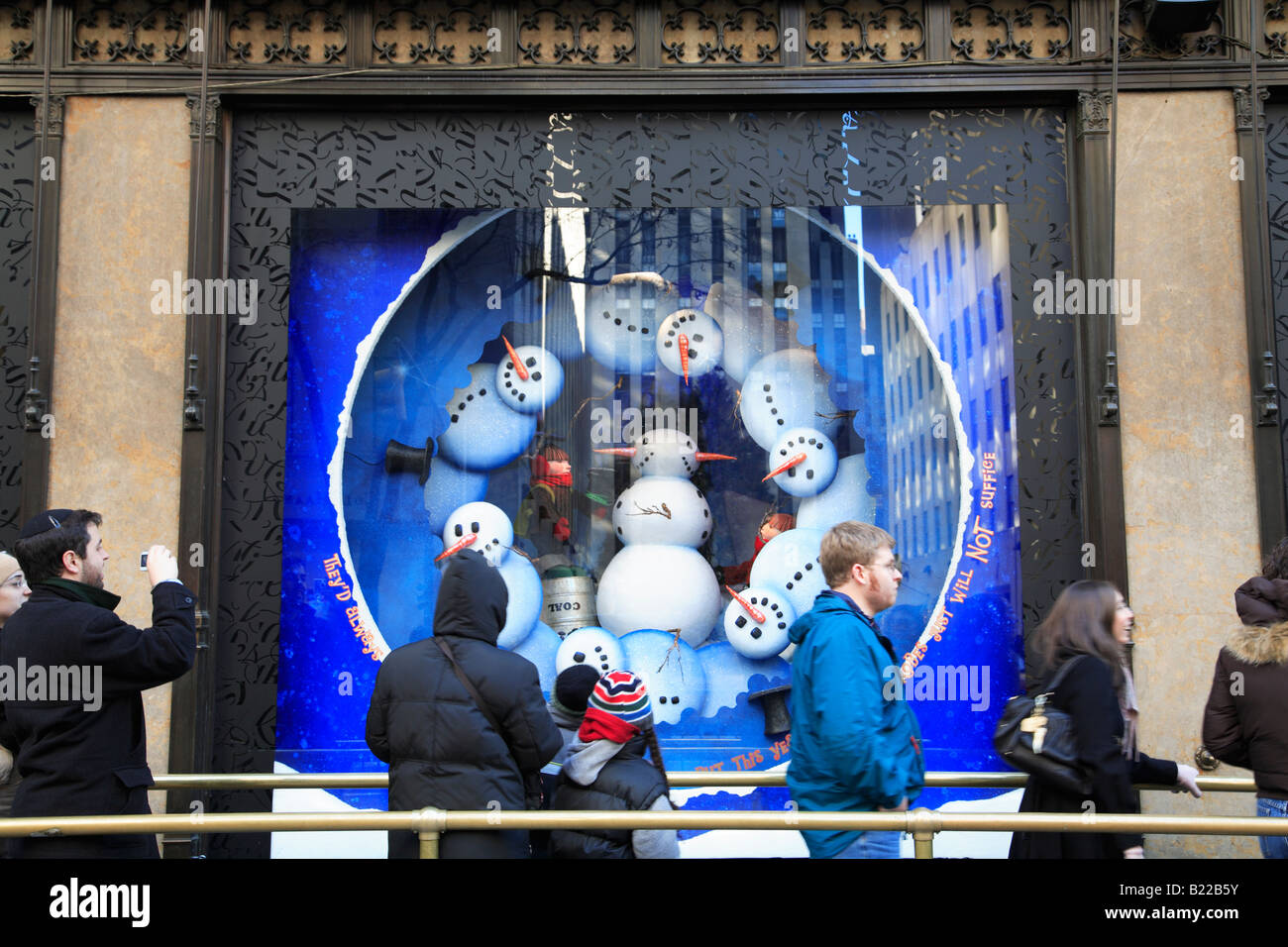 The windows of Saks Fifth Avenue Department Store Decorated for